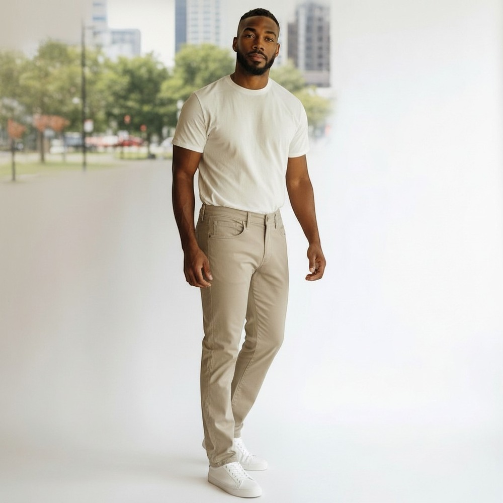 Mavi Matt Relaxed Straight Leg Khaki Tan Pants Mens 33x32 M0033788265